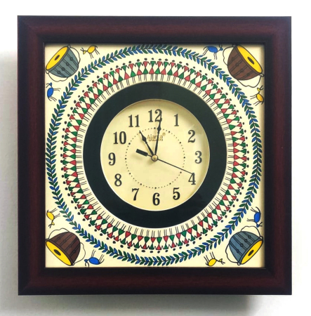 Tribal art Pattachitra Wall Clock