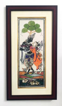 Handcrafted Radhakrishna Pattachitra Frame