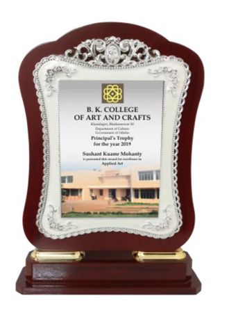 Silver ornamental Premium Wooden Plaque