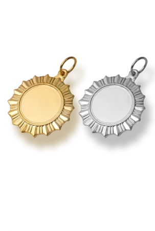 Blazing Sun Golden Medal with Golden Ring Suspender